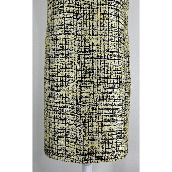 Frnch Yellow & Black Sleeveless Tweed Dress Size Medium (4/6) - Picture 12 of 12